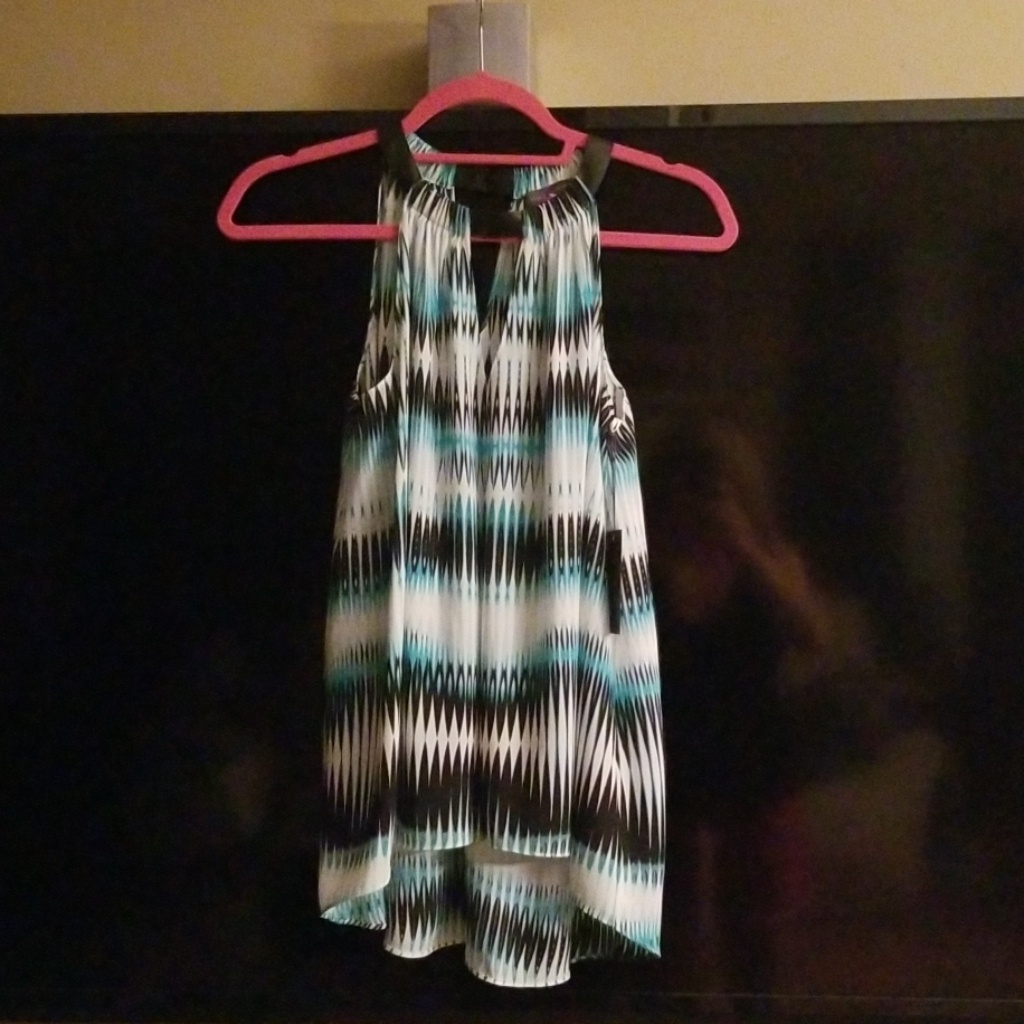 Halter Top Black Blue White